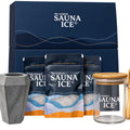 SAUNA ICE – Large Gift Bundle mit Mentholkristallen, Aufbewahrungsglas und Steam Cup