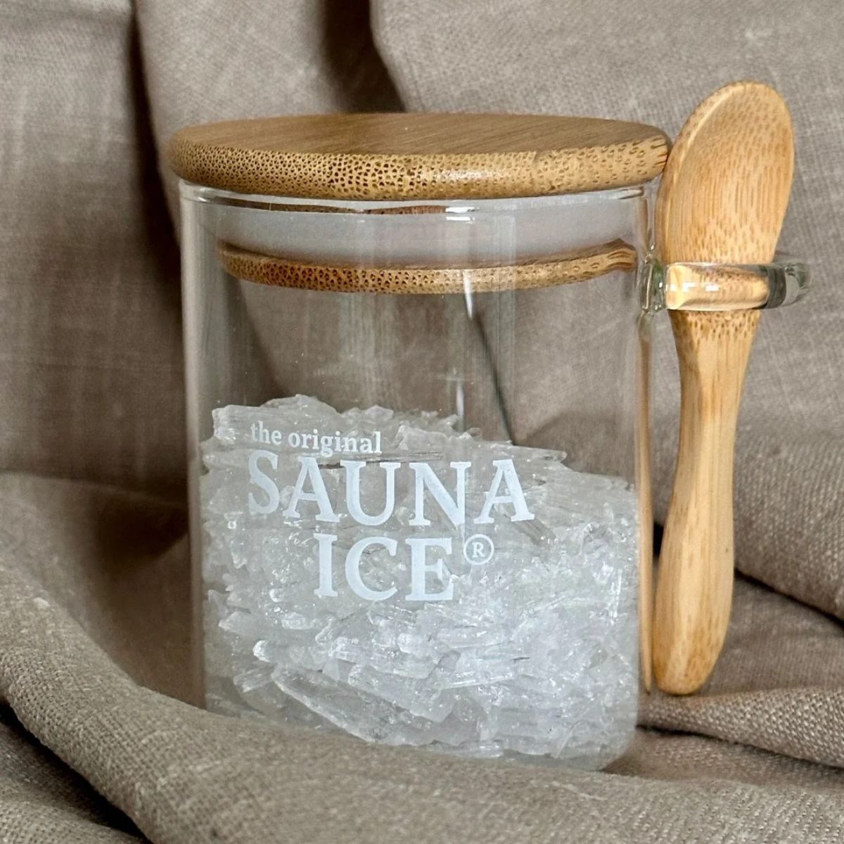 SAUNA ICE – 3er-Pack Mentholkristalle inklusive Aufbewahrungsglas