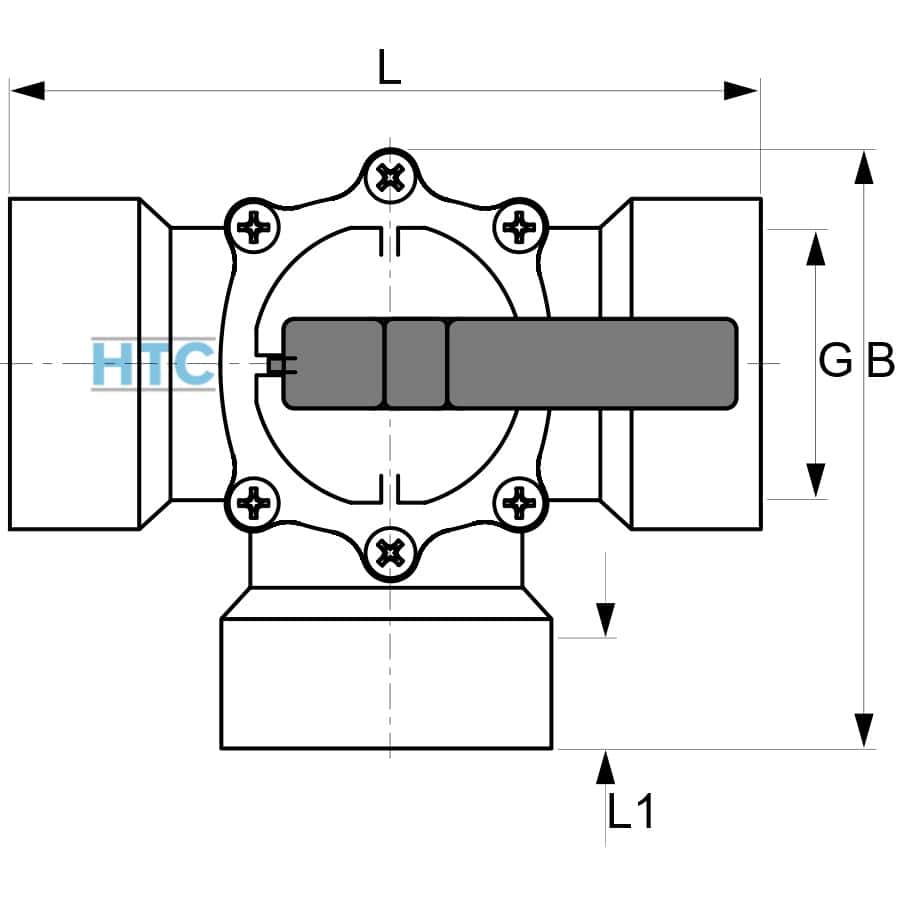 3 Wege-Hahn Drehscheibenventil 1 1/2" | Bypass für Solarheizung Pool HotTub