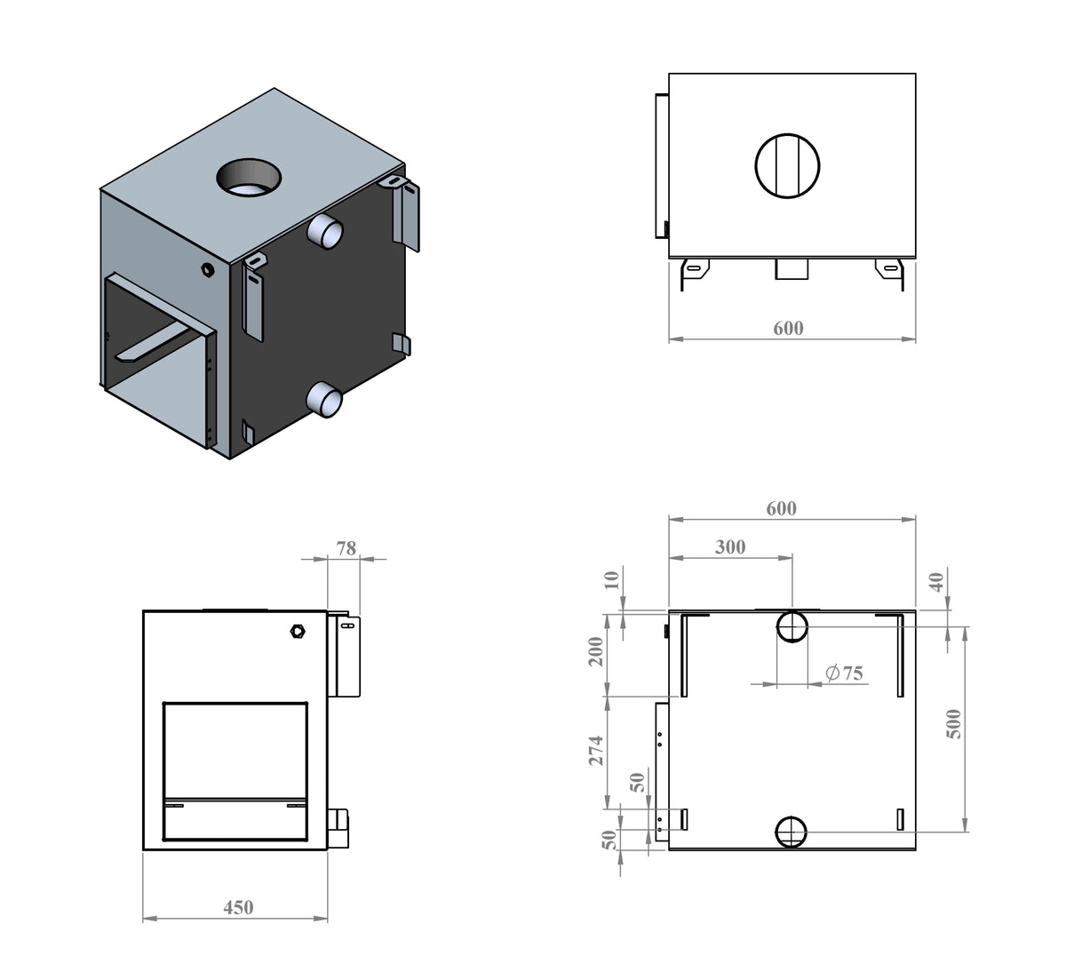 Außenofen CUBE - by Kirami