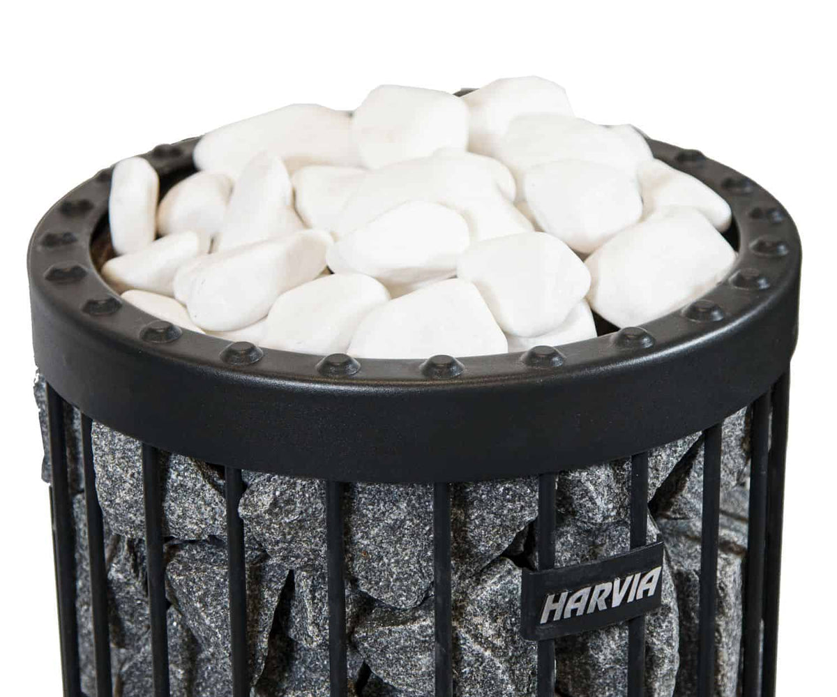 Harvia Dekosteine für Saunaöfen weiß