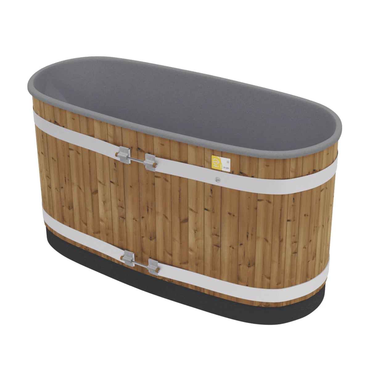 Kirami Badefass - Original Tiny Dippy S Thermowood LightGray (ohne Ofen)