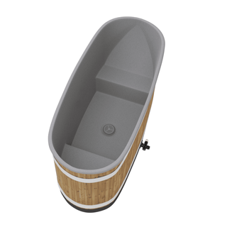 Kirami Badefass - Original Tiny Dippy S Thermowood LightGray (ohne Ofen)