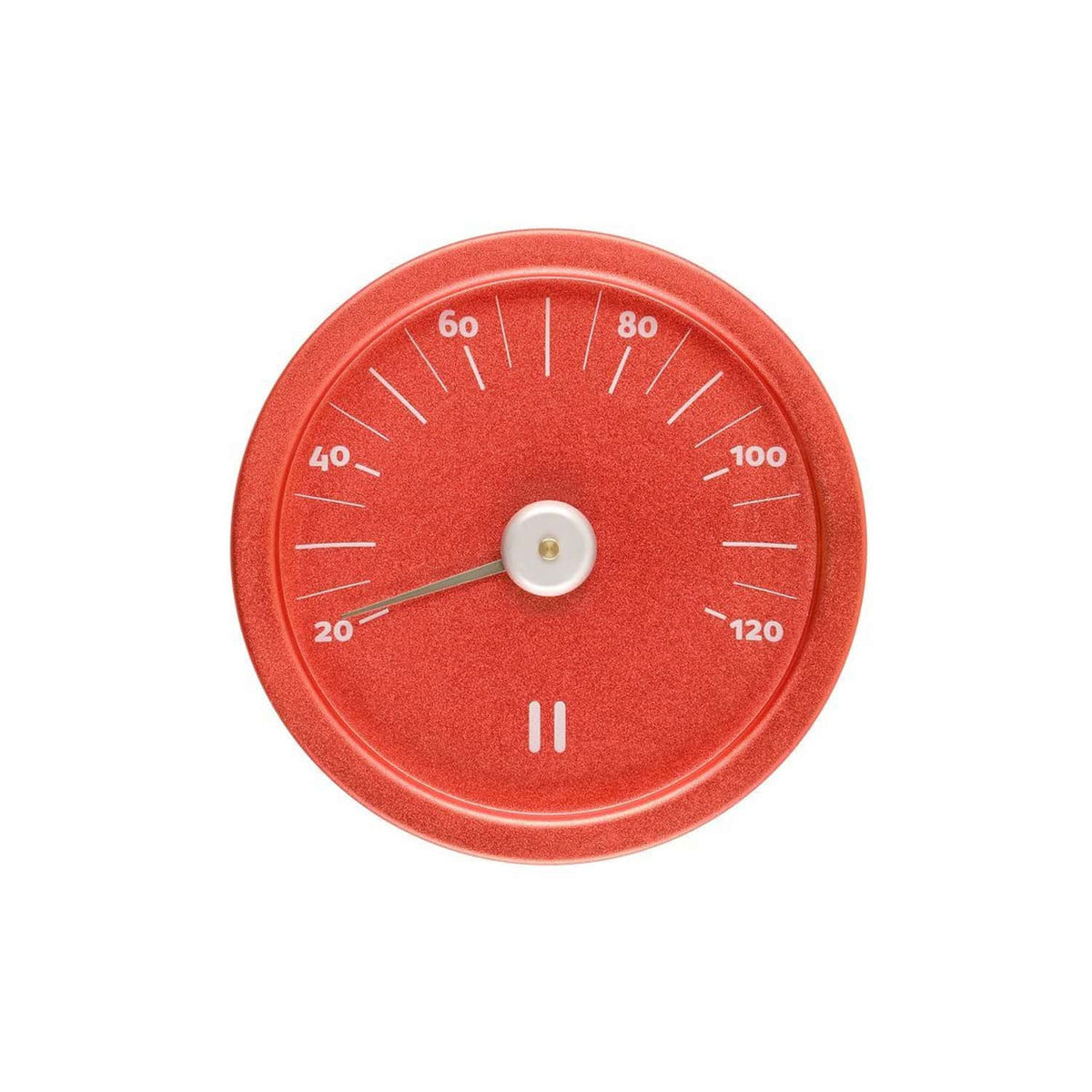 Rento Aluminium-Saunathermometer feuerrot