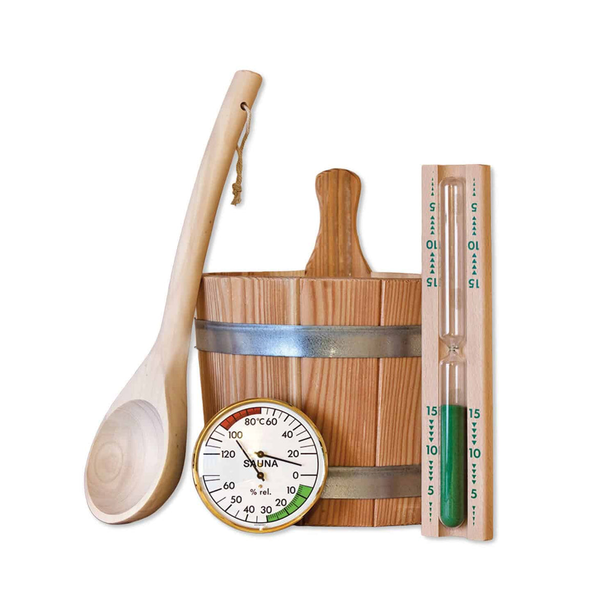 Tuindeco Saunazubehör-Set vierteilig