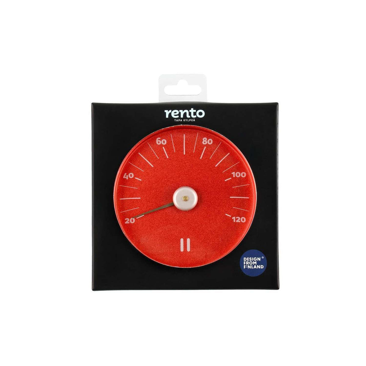 Rento Aluminium-Saunathermometer feuerrot