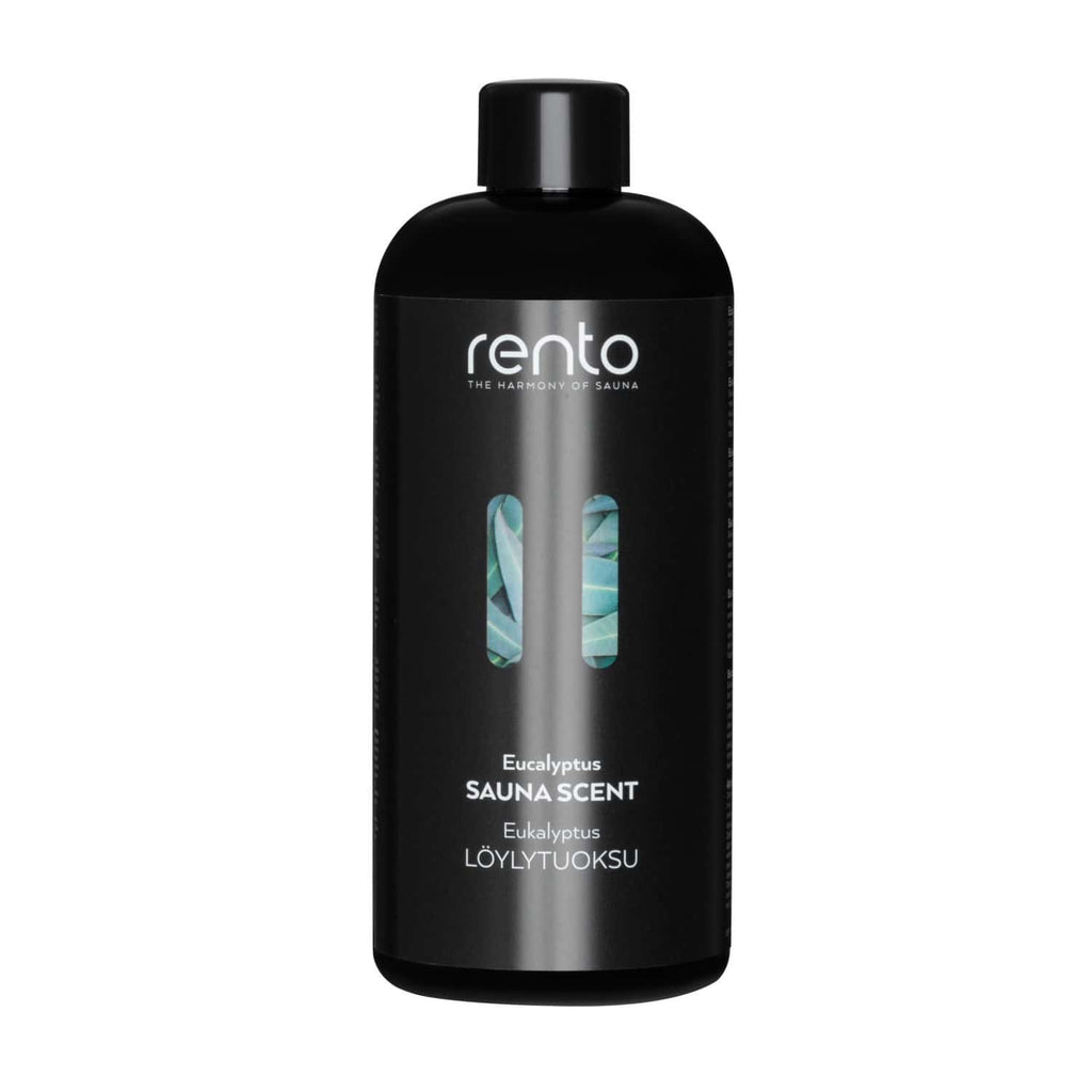 Rento Geschenkset Saunaduft Eukalyptus 400 ml, inkl. 2 Sitzbezügen Pino schwarz