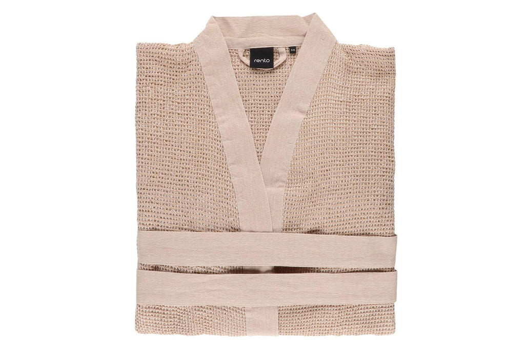 Rento Bademantel Kenno S/M beige/weiß