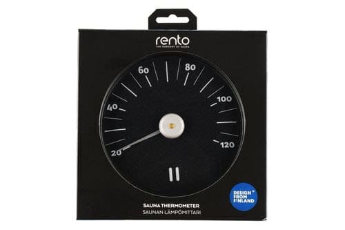 Rento Saunathermometer Aluminium schwarz